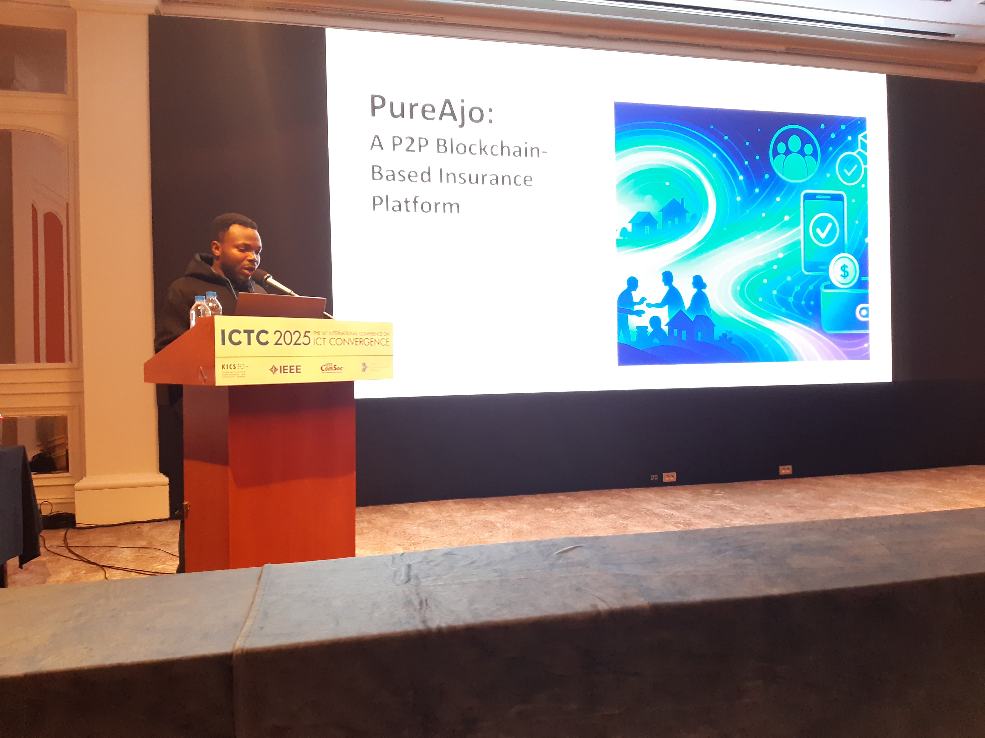 Anthony Uchenna Eneh speaking at IEEE ICTC conference